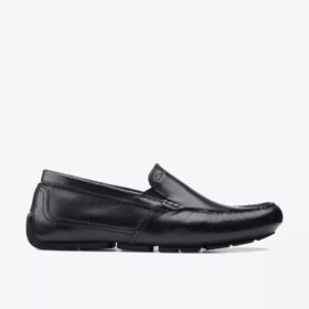 Markman Plain sorte skinnloafers for menn