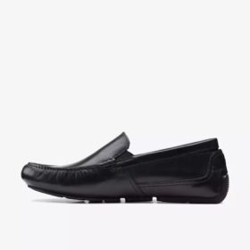 Markman Plain sorte skinnloafers for menn