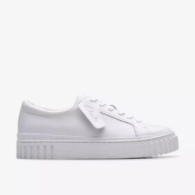 Mayhill Gåsko hvite skinnsneakers for kvinner