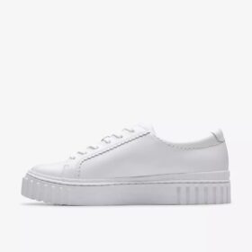 Mayhill Gåsko hvite skinnsneakers for kvinner