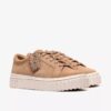Mayhill Gåsko-sneakers for kvinner i beige semsket skinn