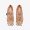 Mayhill Gåsko-sneakers for kvinner i beige semsket skinn