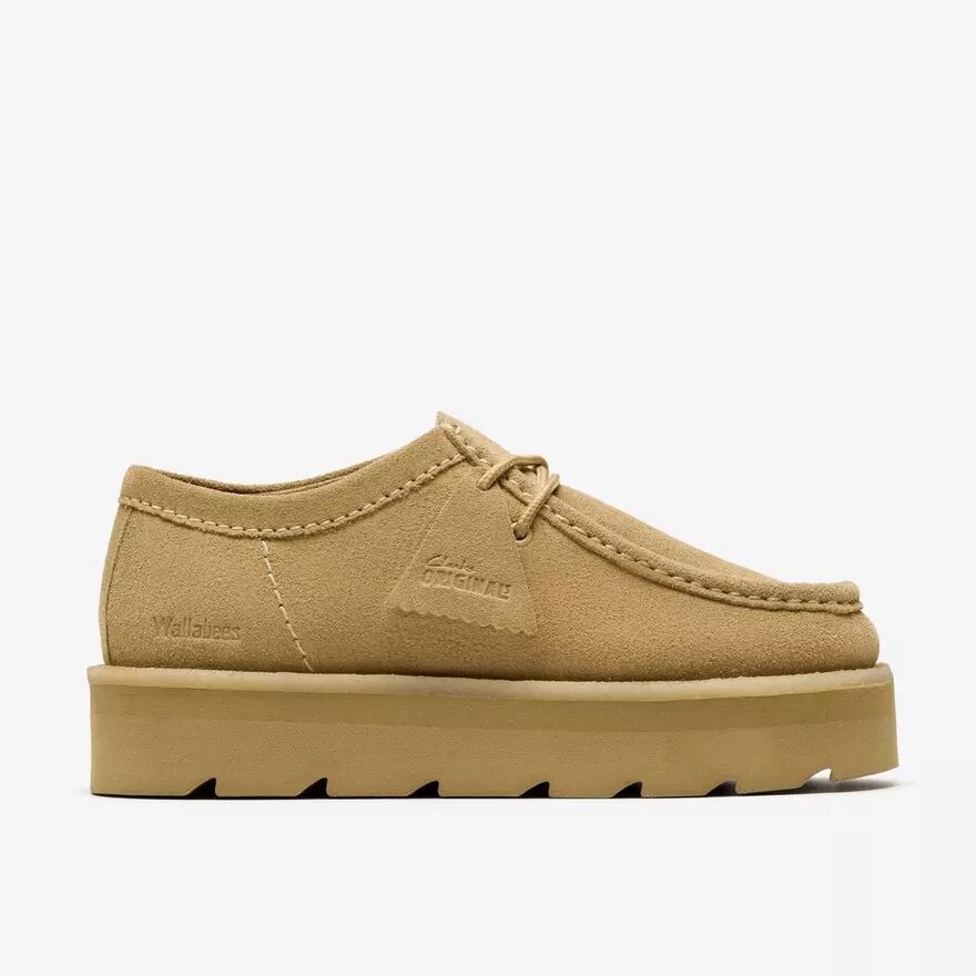 Meare Walla for kvinner. Wallabees i lønn-semsket skinn Meare Walla for kvinner. Wallabees i lønn-semsket skinn