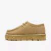 Meare Walla for kvinner. Wallabees i lønn-semsket skinn Meare Walla for kvinner. Wallabees i lønn-semsket skinn