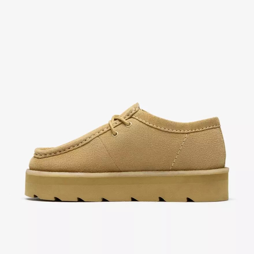 Meare Walla for kvinner. Wallabees i lønn-semsket skinn Meare Walla for kvinner. Wallabees i lønn-semsket skinn