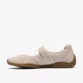 Meridor Jane Mary Janes i offwhite ruskind for damer