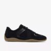 Meridor Lo-sneakers for kvinner i svart semsket skinn