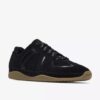 Meridor Lo-sneakers for kvinner i svart semsket skinn
