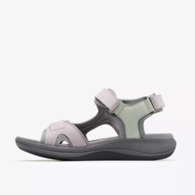 Mira Bay grå/grønne rem-sandaler for kvinner Mira Bay grå/grønne rem-sandaler for kvinner