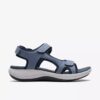 Mira Bay-rem-sandaler for kvinner i denimblått med remmer og Cloudsteppers™-teknologi