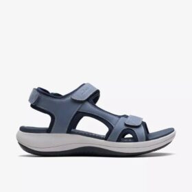 Mira Bay-rem-sandaler for kvinner i denimblått med remmer og Cloudsteppers™-teknologi