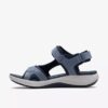 Mira Bay-rem-sandaler for kvinner i denimblått med remmer og Cloudsteppers™-teknologi