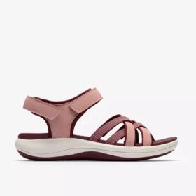 Mira Shore-rem-sandaler for damer i rødbrunt
