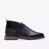 Monahan Chukka boots for men in black, smooth leather