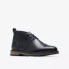 Monahan Chukka boots for men in black, smooth leather