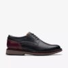 Monahan Plain Black Leather Oxford Sko for men | Clark’s