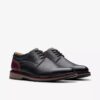 Monahan Plain Black Leather Oxford Sko for men | Clark’s