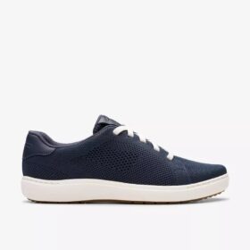 Nalle Gåsko Navy strikkede sneakers for kvinner