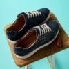 Nalle Lace marineblå nubuck-Sneakers for damer