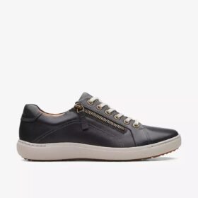 Nalle Lace-sneakers i svart skinn for damer