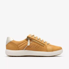 Nalle Zen-sneakers for kvinner i gul nubuck