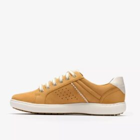 Nalle Zen-sneakers for kvinner i gul nubuck