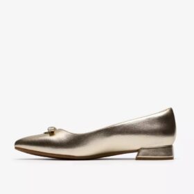 Natalyn Trim gullmetalliske Slip-ons for kvinner | Clark