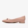 Natalyn Trim lyserosa skinn-Slip-ons for kvinner