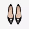Natalyn Trim slip-ons i svart skinn for damer