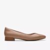 Natalyn Wish varme beige ballerinasko i skinn for damer