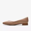 Natalyn Wish varme beige ballerinasko i skinn for damer