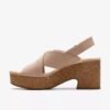 Nerisa West sandal med nubuck-kilehæl for damer