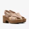 Nerisa West sandal med nubuck-kilehæl for damer