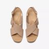 Nerisa West sandal med nubuck-kilehæl for damer
