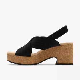 Nerisa West svart nubuck-kilehæl for damer