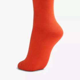 Oransje ensfargede dress-sokker for kvinner