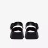 Orinoco3 Cross flate sandaler i svart skinn for damer
