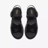 Orinoco3 Cross flate sandaler i svart skinn for damer