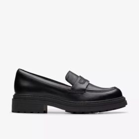 Orinoco3 Edge Loafers i svart skinn for kvinner, USA