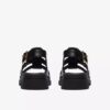 Orinoco3-flate sandaler for kvinner med remmer, i svart skinn