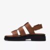 Orinoco3 Strap flate sandaler i tan skinn for damer