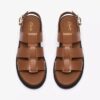 Orinoco3 Strap flate sandaler i tan skinn for damer