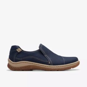 Orlene Slip Navy Nubuck slip-ons for damer