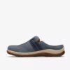 Orlene-tresko for damer i denimblå nubuck – Tresko & Mules