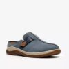 Orlene-tresko for damer i denimblå nubuck – Tresko & Mules