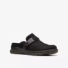Orlene-tresko for damer i svart nubuck – Tresko & Mules