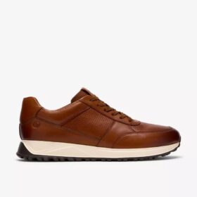 Radwell Tie-sneakers i tan-farget skinn for menn