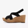 Rose Style sorte nubuck-kilehæler for damer