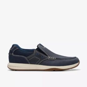Sailview Step Navy Nubuck slip-on seilersko for menn