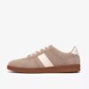 Seco Speed-sneakers for menn i mørk sandfarget semsket skinn